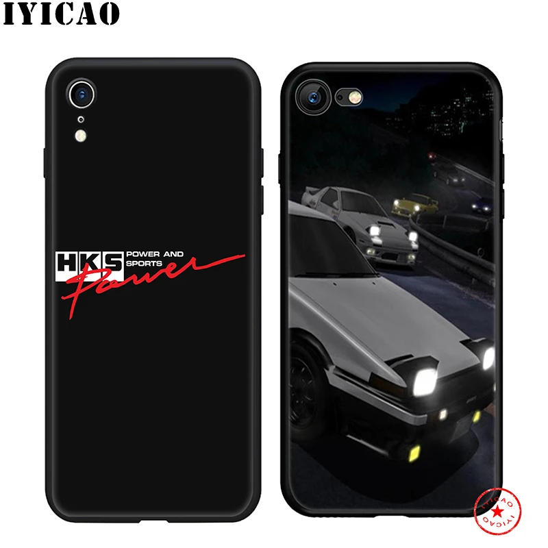 IYICAO начальный D AE86 мягкий чехол для телефона iPhone 11 Pro XR X XS Max 6 S 7 8 Plus 5 5S SE