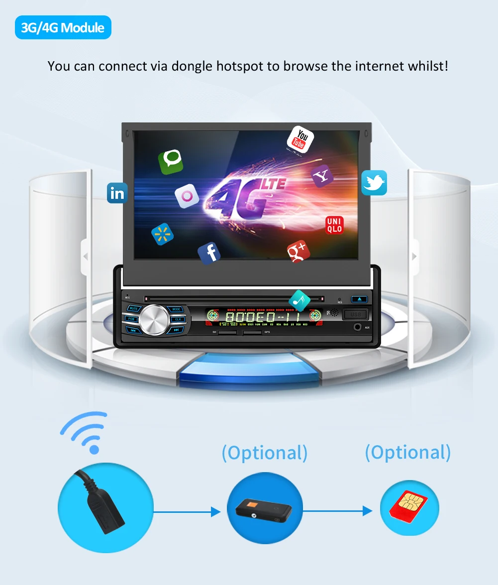 1 Din Android автомобильный мультимедийный авто радио dvd-плеер gps навигация с " сенсорный экран Съемная панель Поддержка wifi Зеркало Ссылка