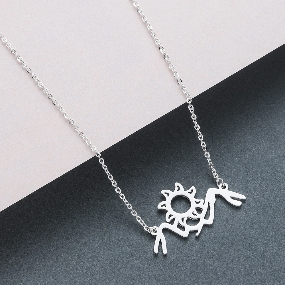 Геометрические Ожерелья Kinitial из нержавеющей стали для женщин и мужчин ажурный