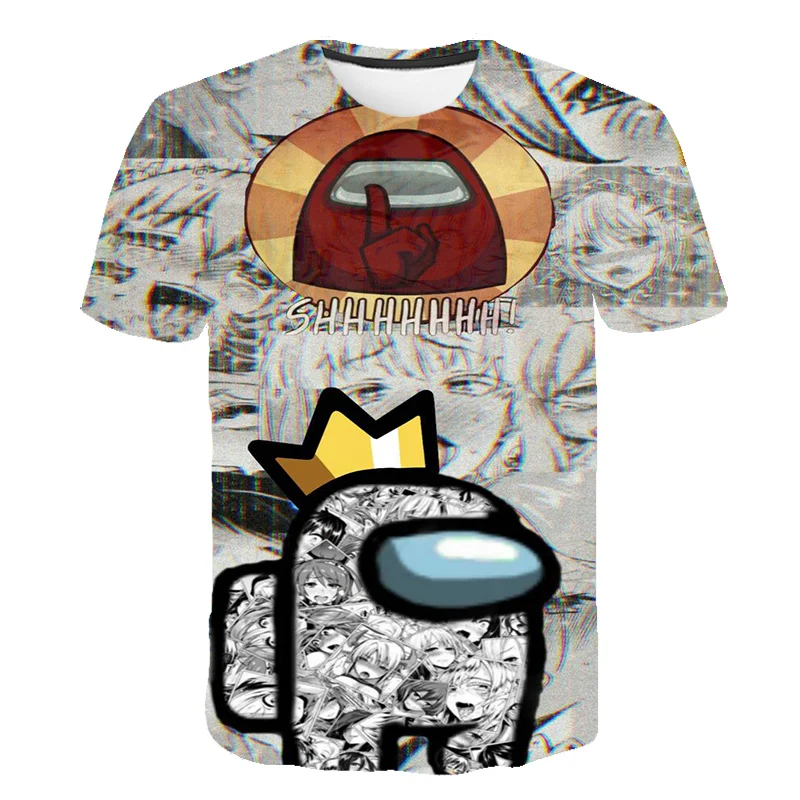 

2020 New Summer Boys kids Game Among Us 3D T Shirt Unisex Tee Short Sleeve Casual T Shirt Print Fashion High Quality Fine Top