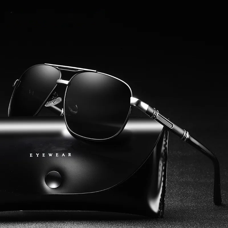 

Бренд 2020 Модные солнцезащитные очки мужские поляризованные солнцезащитные очки с квадратными металлический каркас мужские солнцезащитны...