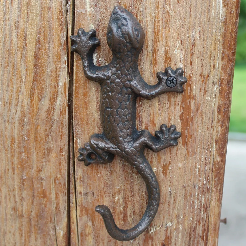 Чугунная настенная вешалка Gecko с крючком для вешалок пальто шляп ключей