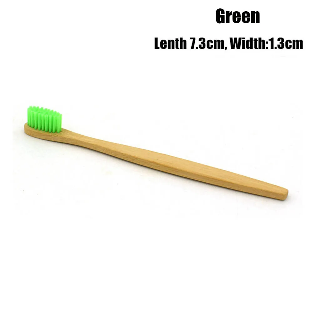 green 1pcs 1/5 шт экологическая зубная щетка с бамбуковым углем для ухода за полостью рта, для чистки зубов, эко, средняя мягкая щетина, щетки - Цвет: green 1pcs