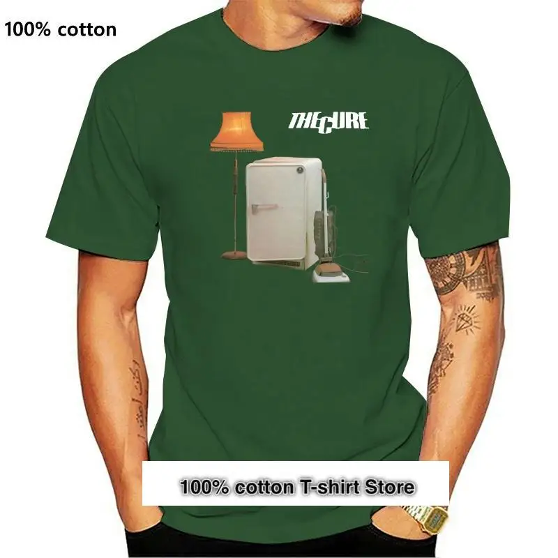 

Camiseta negra con estampado de The Cure Three para hombre, camisa de talla S a 3Xl