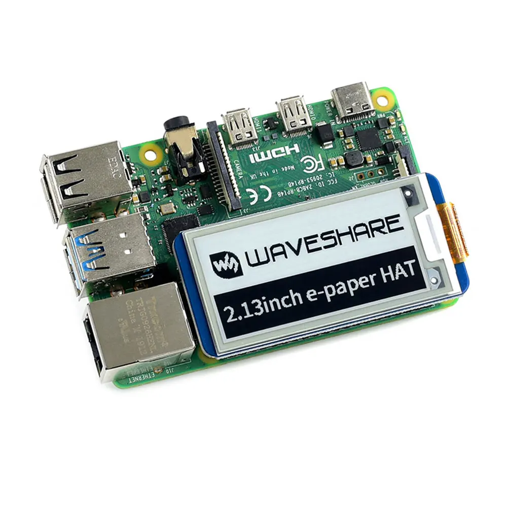 Raspberry Pi 4 B 2 13 дюйма E Ink экран дисплея e paper Hat для 4B/3B +/3B/Zero Jetson Nano Arduino STM32|Аксессуары