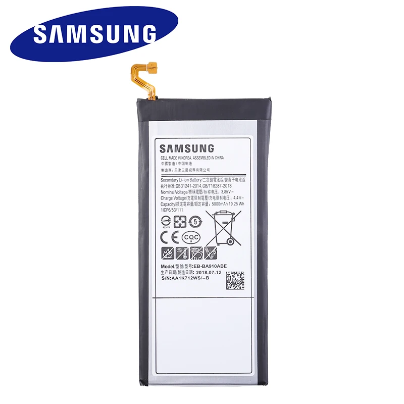 EB-BA910ABE Оригинальная батарея Samsung для GalaxyA9+ A9000 A9 Pro Duos TD-LTE SM-A9100 SM-A910F/DS Замена телефон Батарея
