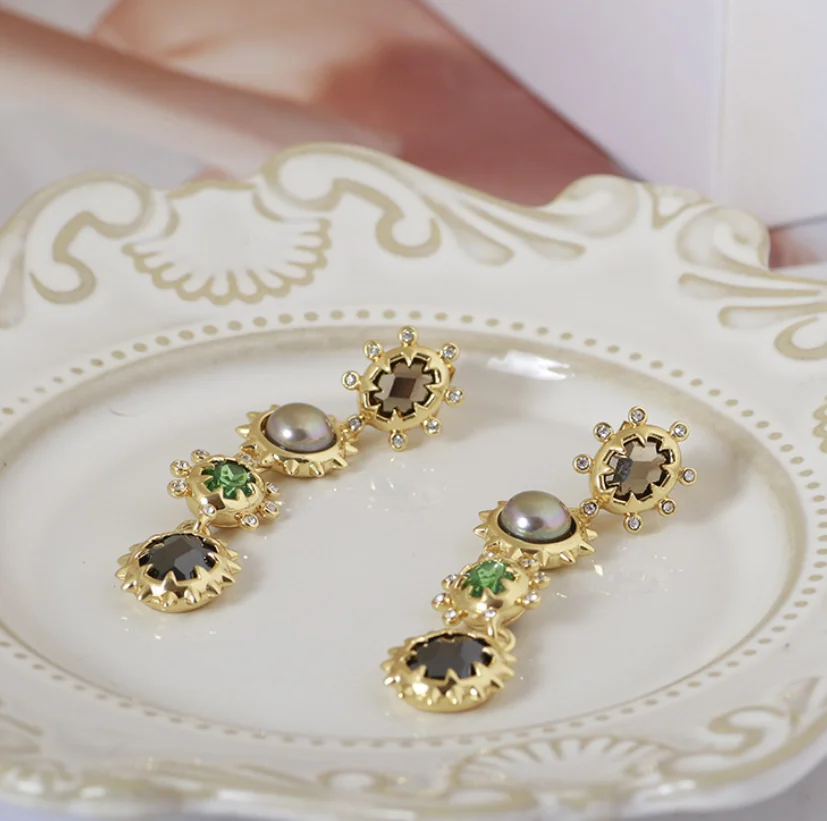 CSxjd новые роскошные модные серьги с кристаллами и жемчугом | Украшения аксессуары