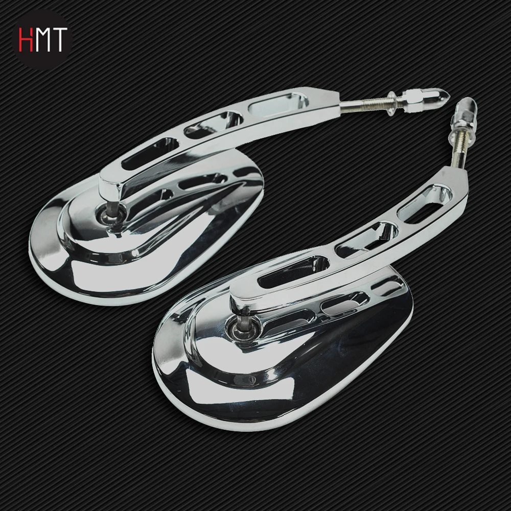 8 мм хромированные мотоциклетные зеркала заднего вида для Harley FLHT FLHR FLTRX Road King FLHTC