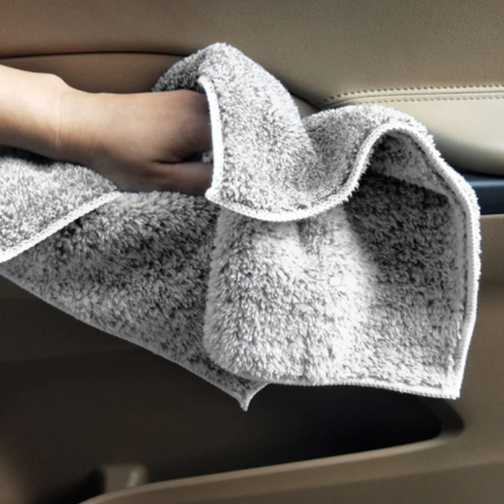 

40*40cm Car Wash Microfiber Towel Bamboo Charcoal Super Absorbent Car Cleaning Towel Wet Dry Quick Drying Car Wash Towel Supply