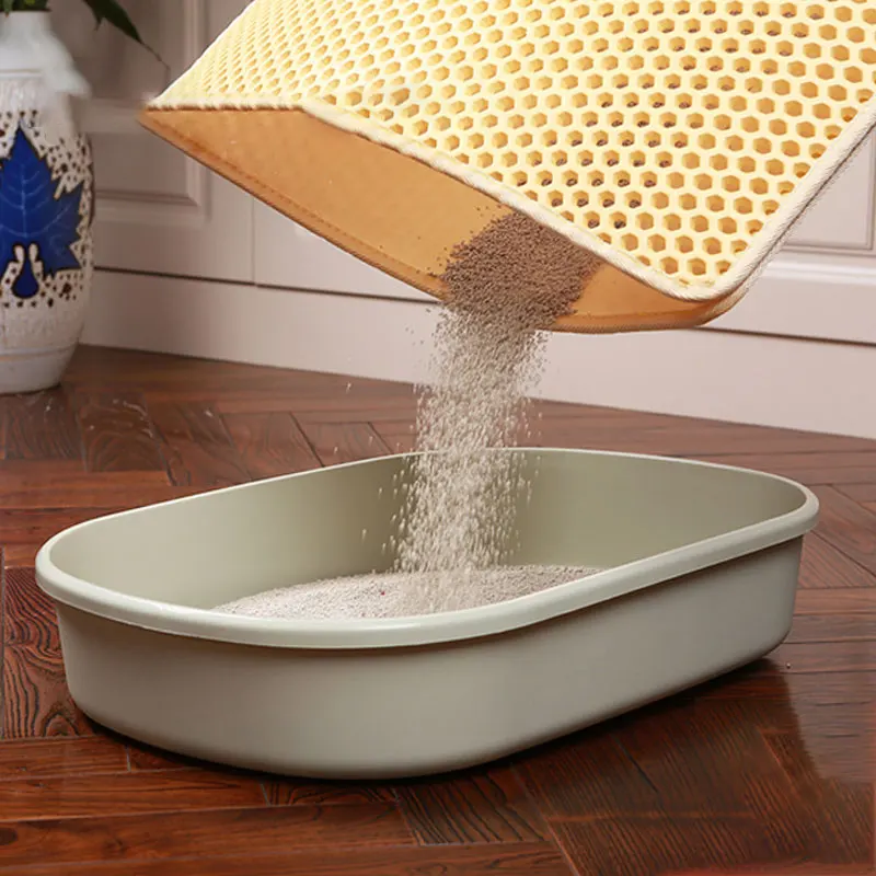 1 шт. EVA двухслойный съемный коврик для кошачьего туалета массажа Быстросохнущий