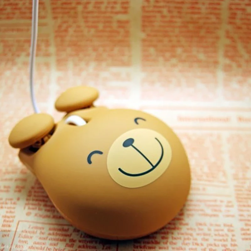 

Girls cute laptop wired mouse cartoon Korean version of Rilakkuma Cubs wired USB mouse