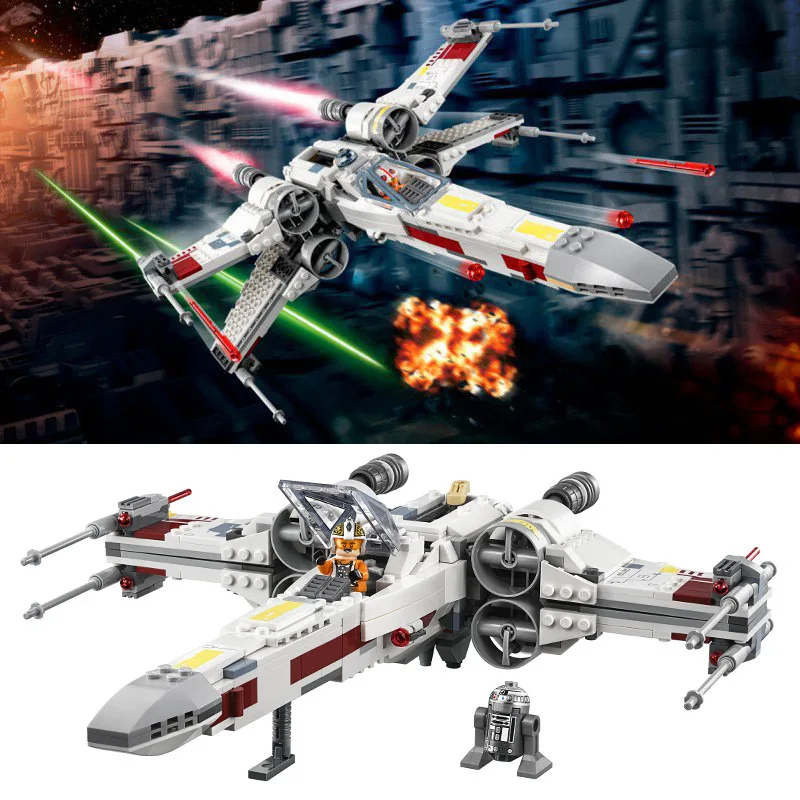 

Building Blocks Star Wars Minifigures Wing Star Plan Poe's X Tie Fighter with Star Plan Wars Toys for Children Without Box