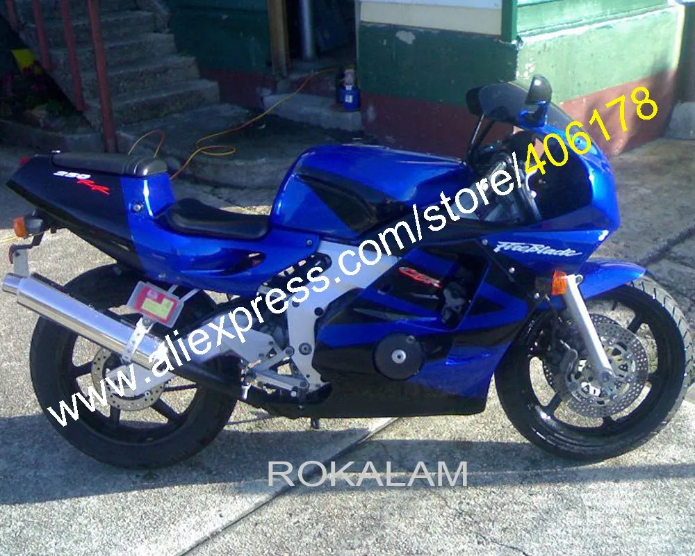 Для Honda CBR250RR MC22 1990 1991 1992 1993 1994 MC 22 90-94 CBR 250 RR синий черный комплект обтекателей