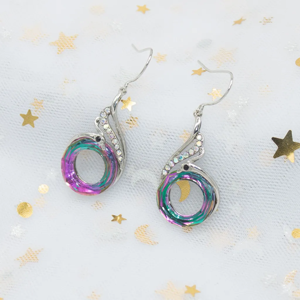 Женские серьги с кристаллами индивидуальный цвет цветной камень геометрический