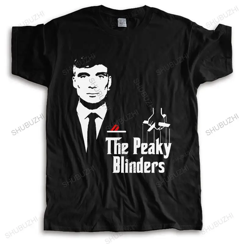 

Мужская хлопковая футболка Peaky Blinder, летняя футболка с коротким рукавом, модная футболка, Высококачественная хлопковая уличная одежда, заба...