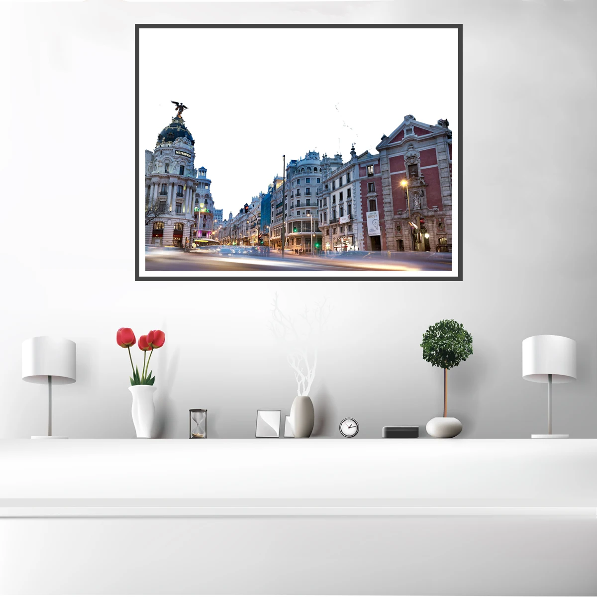 Пейзаж города Мадрид плакат холст печать картина настенное искусство спальня