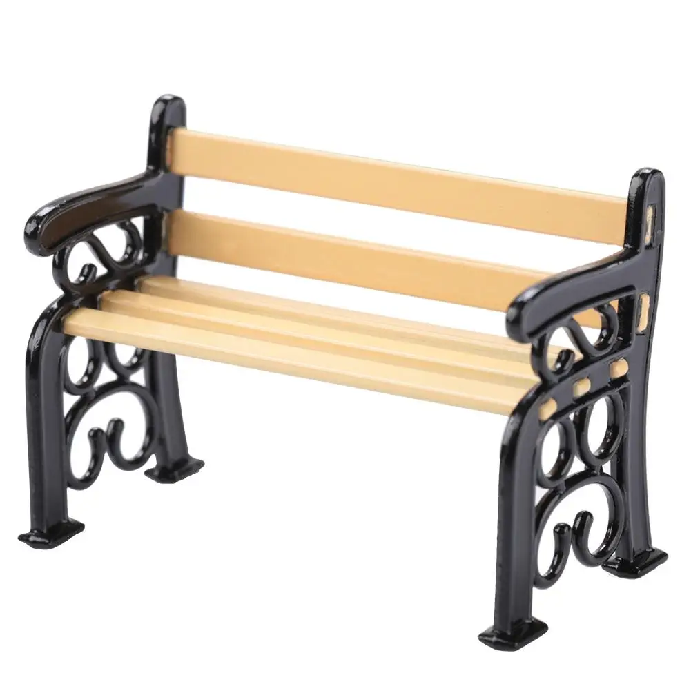 1:12 садовая деревня патио парк скамейка кукольный домик миниатюрная мебель стул