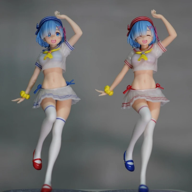 

Anime RE Life In A Different World From Zero Figures Cute Girl 23cm Rem Sailor Suit Series Model Toy Desktop Ornaments Gift