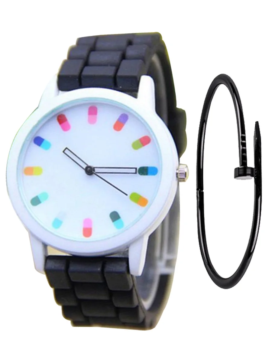 Женский ремешок силиконовые часы на запястье Спортивная повседневная одежда