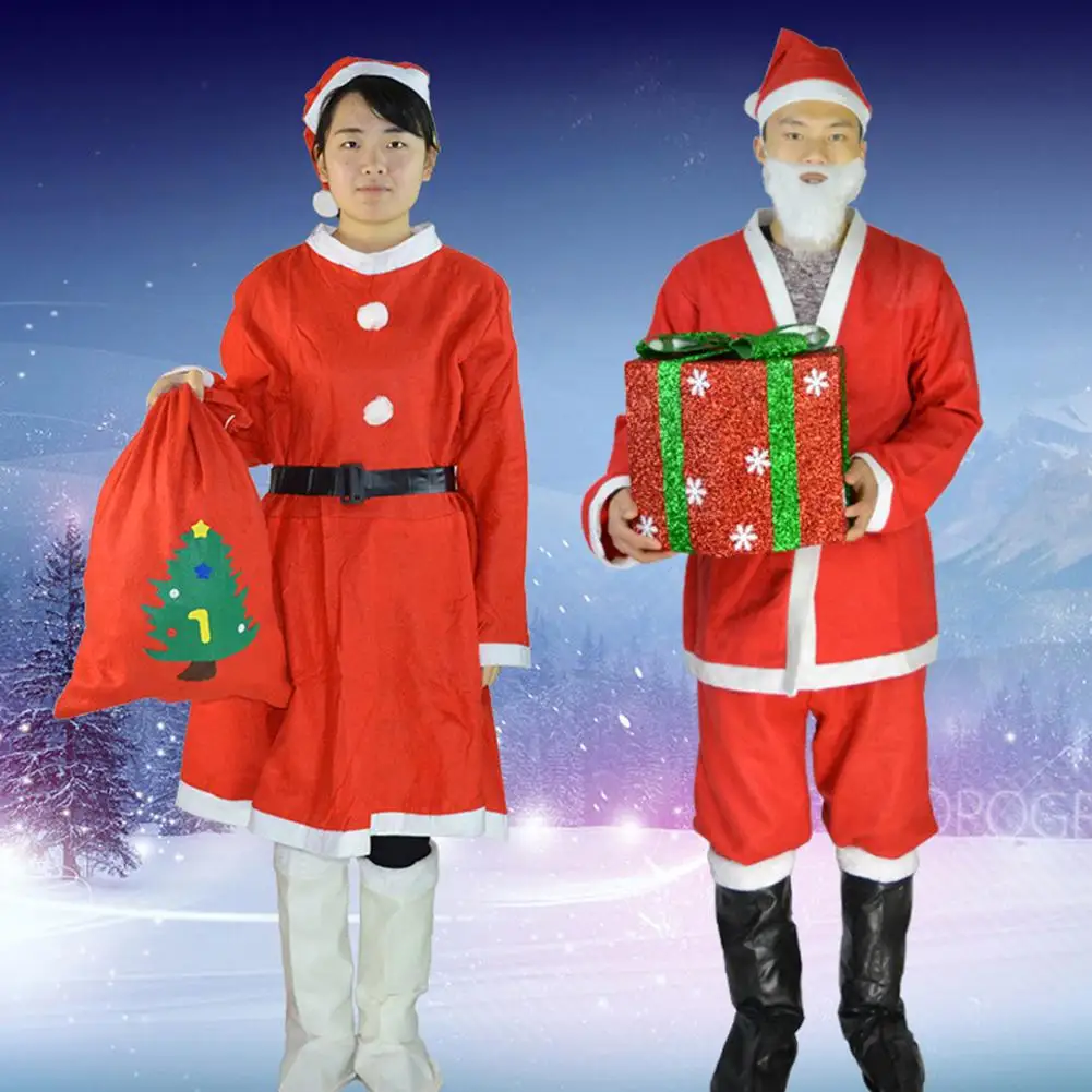 Рождественский удобный унисекс костюм Санта Клауса мягкая Рождественская