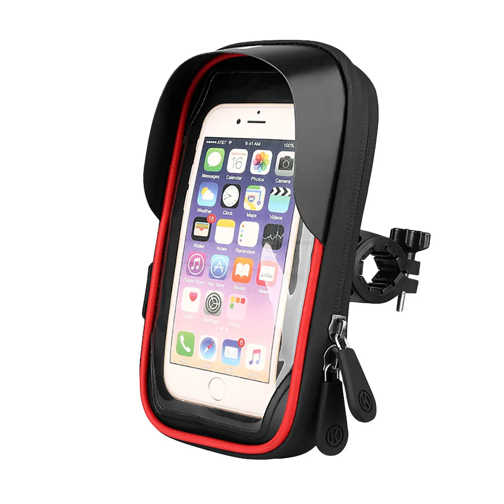 Корзина для мобильного телефона на руле велосипеда Cycling Bike Head Tube Handlebar Cell Mobile Phone Bag Case Holder Pannier Touch Screen для 4,5-6,5 дюймов 202 на.