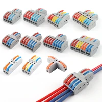 quick universal compact conductor wiring connection splitter spl spring splicing push in terminal block for home 222 223