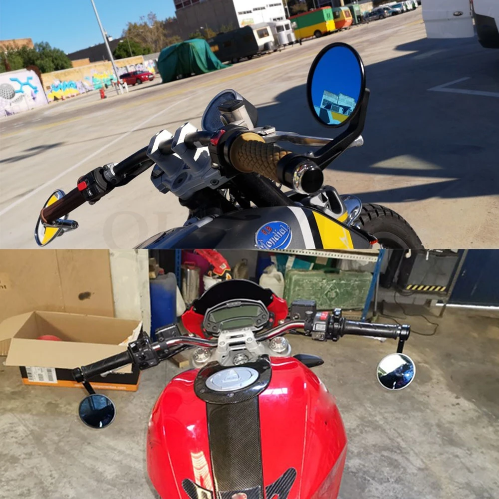 Универсальный 7/8 22 мм &quotруль мотоцикла КОНЕЦ ЗАДНЕГО Зеркала Руль Зеркало для