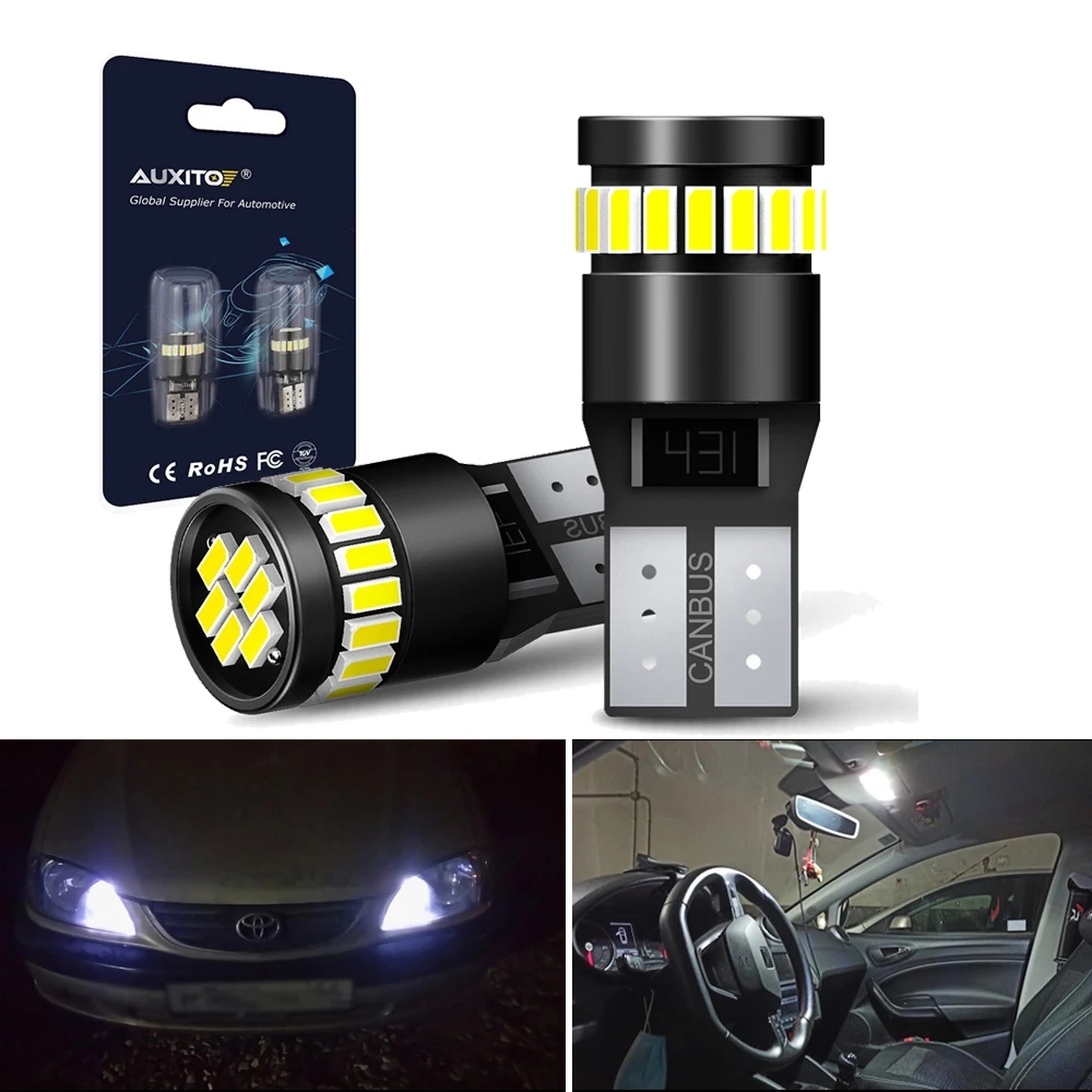 

2Pcs Canbus T10 LED Bulb W5W 194 168 Lamp Position Parking Interior Light For Toyota Camry Rav4 Corolla Land Cruiser Highlander