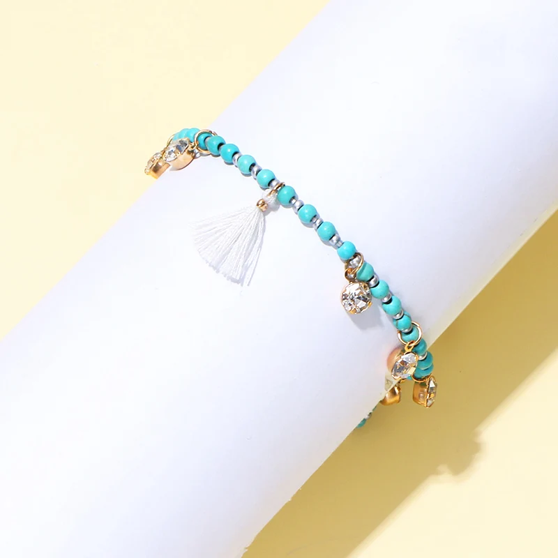 Коми Модный корейский стиль бирюзовый металлический дамский браслет с