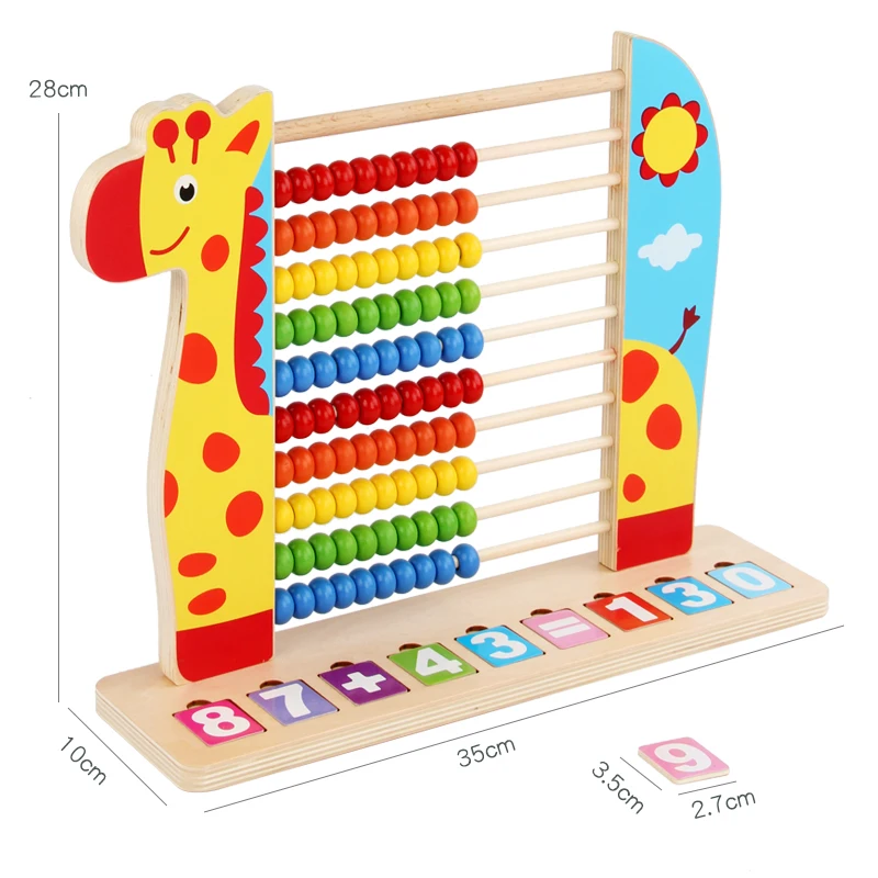 Детские деревянные игрушки Abacus маленький калькулятор ручной работы по методу