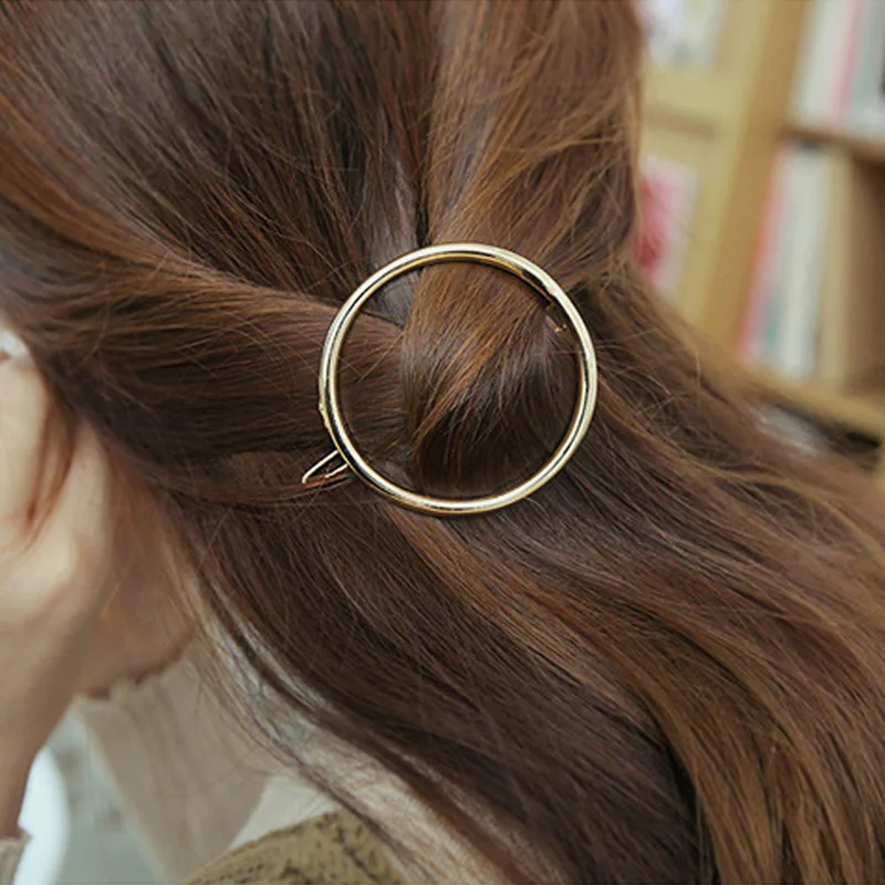 1 шт. металлическая заколка для волос из сплава Звезда Луна круглая бесконечная