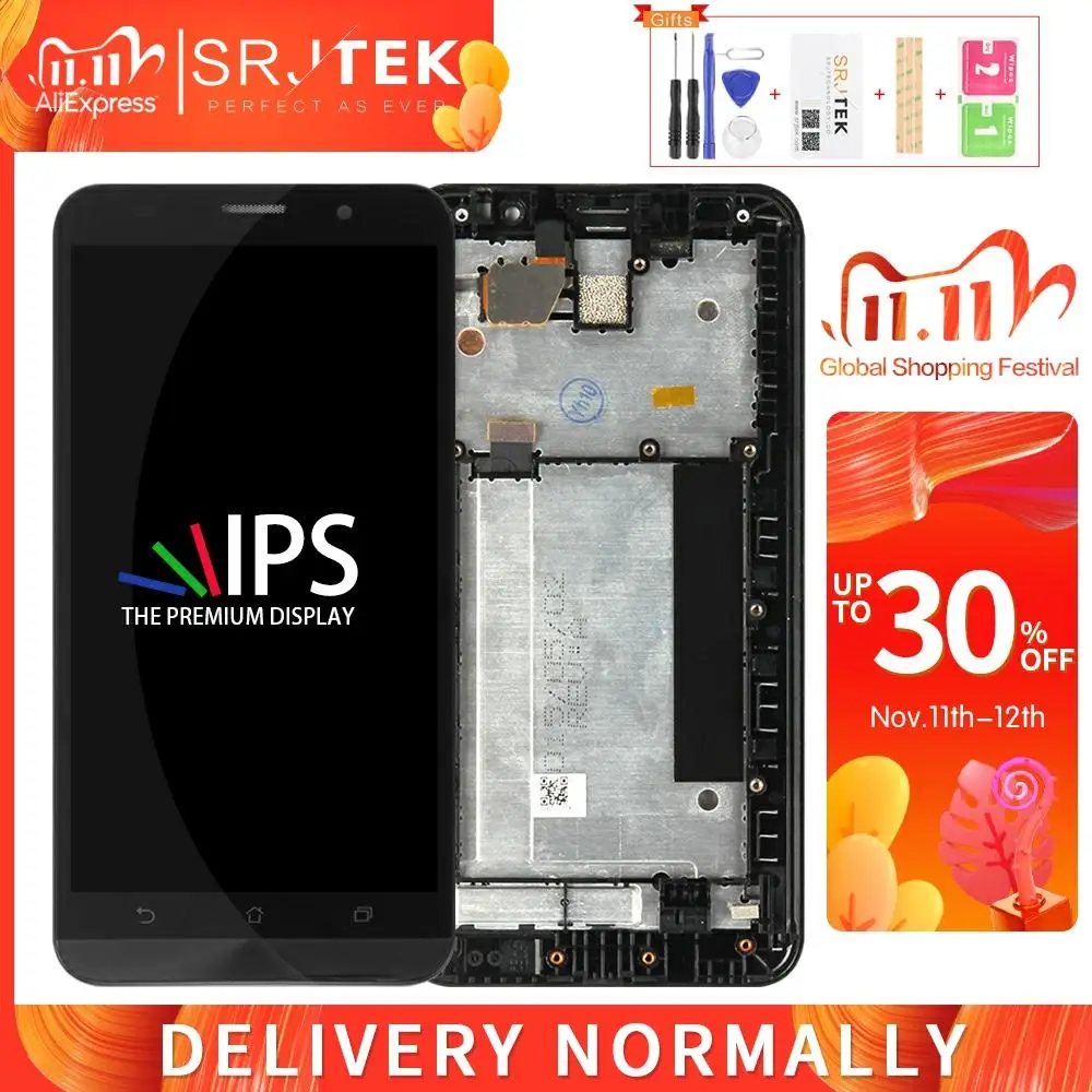 Srjtek для ASUS Zenfone 2 ZE550ML Z00BD дисплей с сенсорным экраном дигитайзер в сборе IPS 1280*720 ЖК