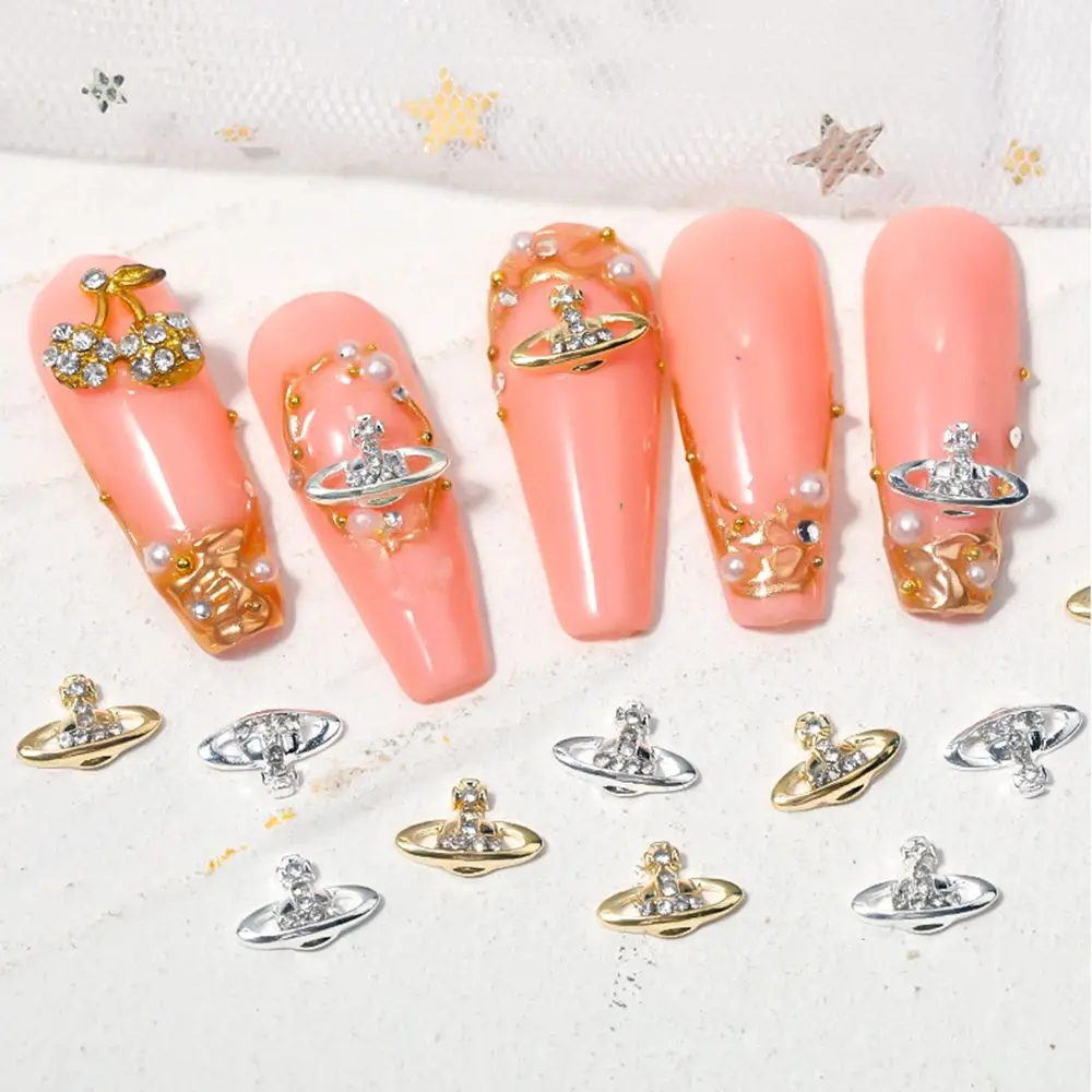 Ювелирные изделия для дизайна ногтей Saturn в стиле INS алмазный дизайн ретро сделай