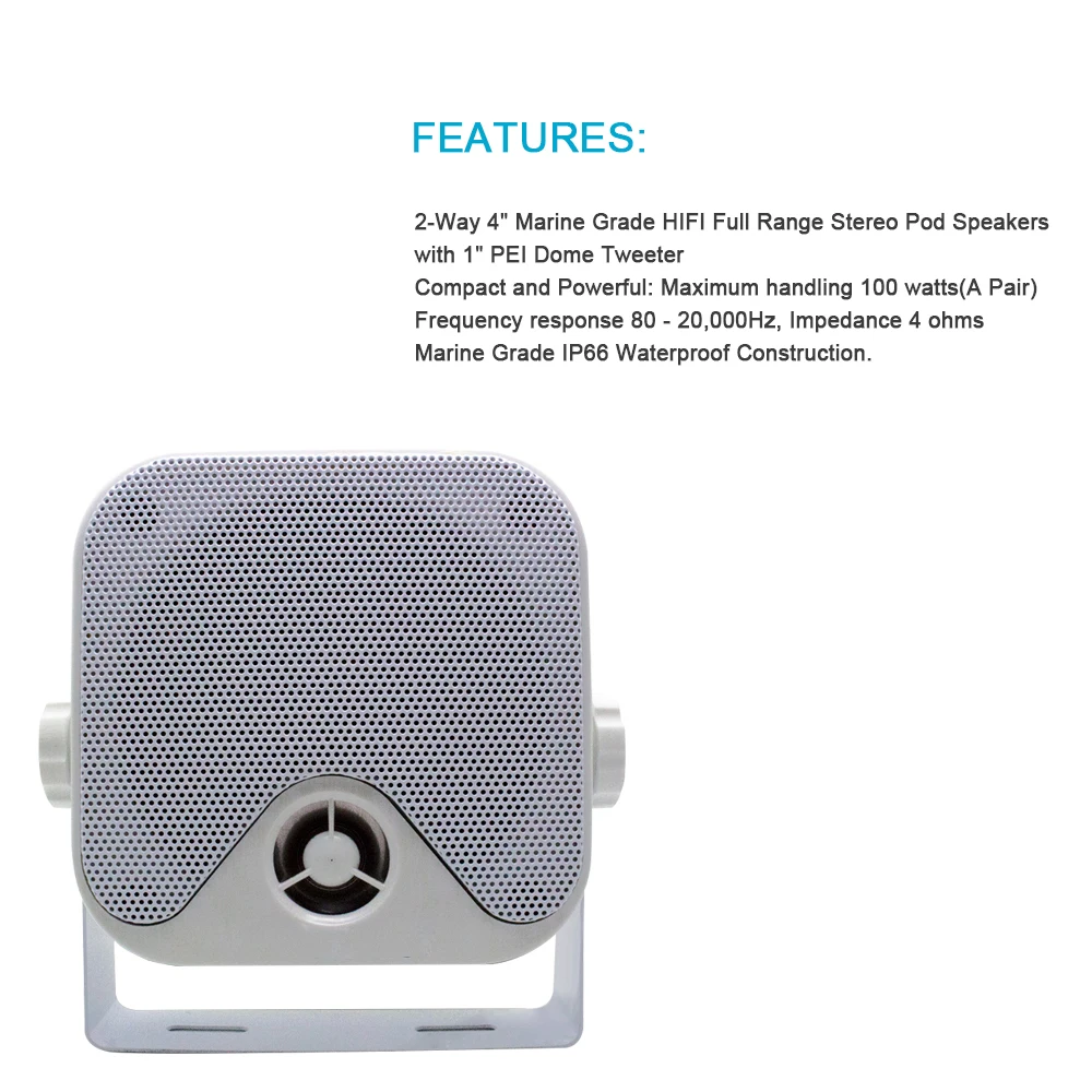 Морской Стерео Bluetooth радиоприемник аудиоприемник MP3 плеер + 4 дюймовый