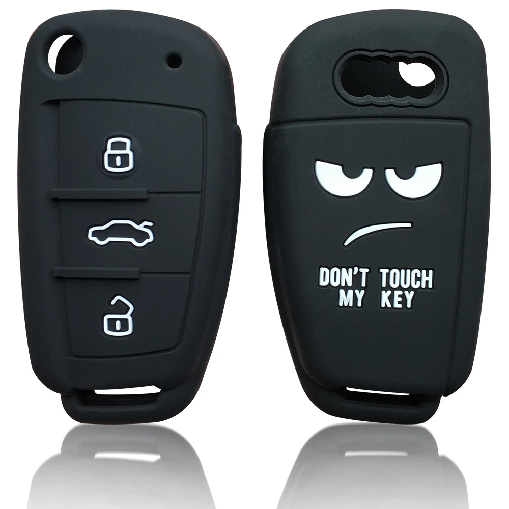 Силиконовый чехол для ключей Audi A3 A4 A6 C6 Tt Q2 Q3 B7 RS3 S3 Q2L E tron Dont Touch My Key аксессуары