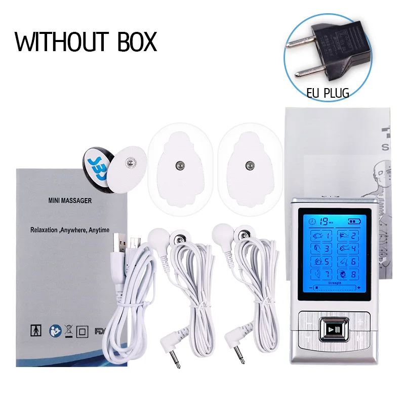 No box EU Tens ems массажёр электростимулятор мышц электростимулятор физиотерапия машина двухканальный выход - Цвет: No box EU