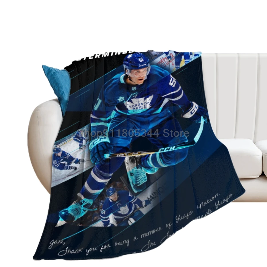 

matthews Ice Hockey 34 Throw Blanket Fuzzy Warm Throws for Winter Bedding 3D Printing Soft Micro Fleece Blanket