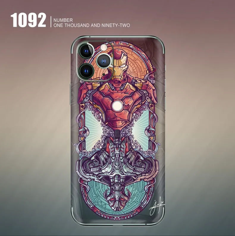 Мультфильм Капитан серии задняя пленка наклейка для iPhone 6 6S 7 8 Plus X XR XS MAX кожа ПВХ