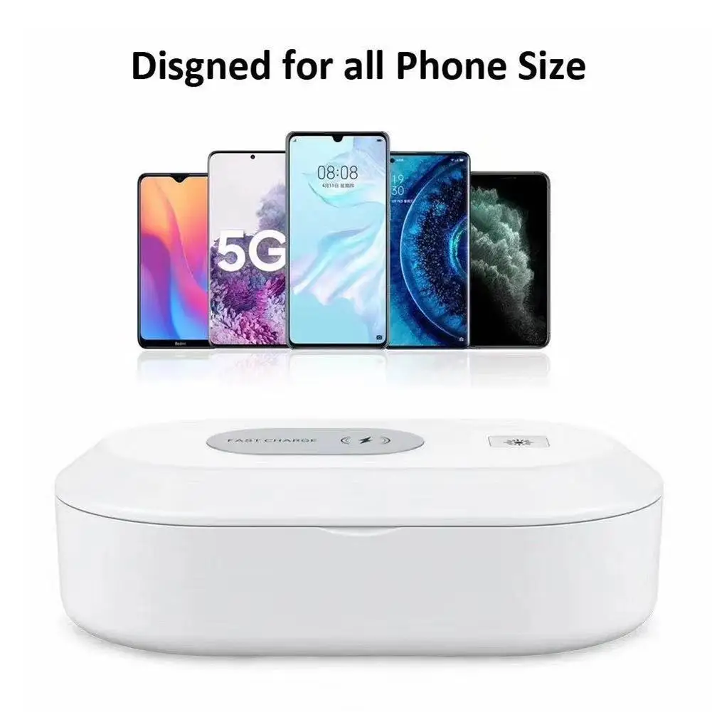 

Mobile Phone UV Light Sterilizer Box Wireless Multifunctional Disinfecting Box With Large Capacity Sanitizer Disinfection Case