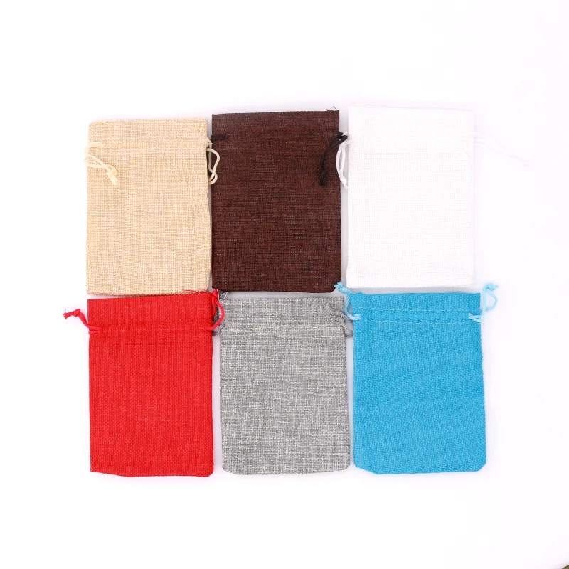 

Wholesale 30pcs Lot Drawstring Jute Gift Bag Wedding Party Christmas Favor Present Packaging Bags Makeup Bag Personalized