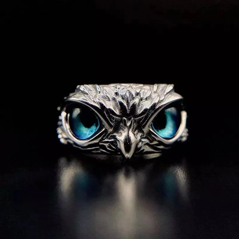 

Cute Retro Devil Eye Owl Ring Ladies Girl Couple Retro Animal Opening Adjustable Ring Statement Ring Jewelry Gift Wholesale