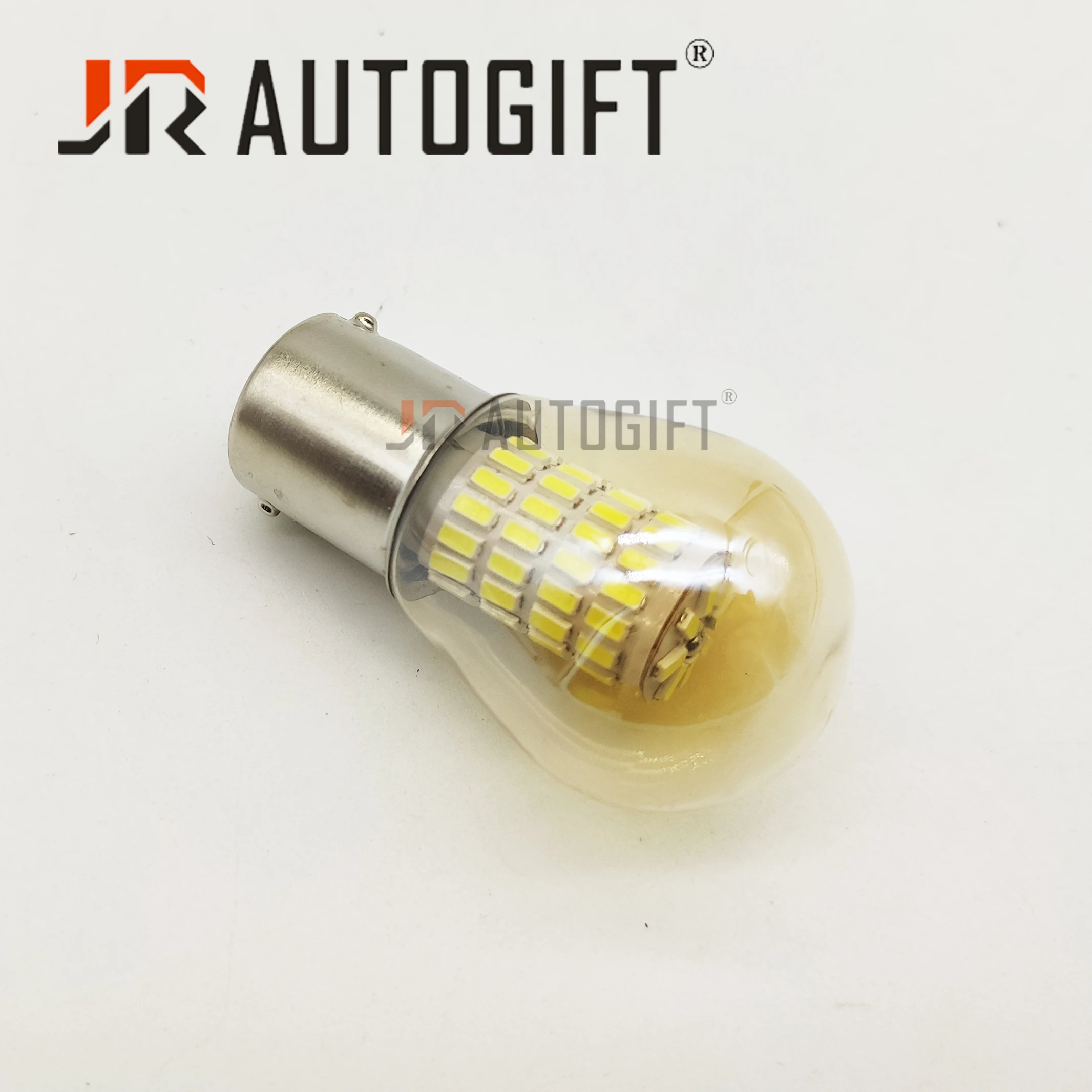 Светодиодный фонарь 10x P21w 1156 Ba15s 1157 BAY15D стеклянный чехол S25 3014 72SMD 12-24 В теплый белый