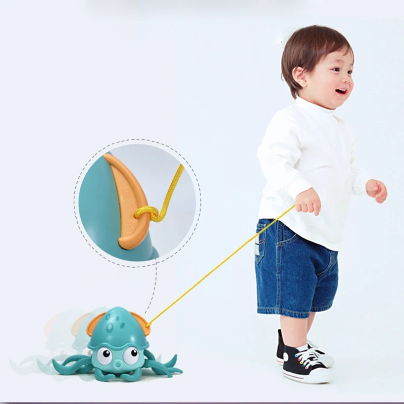 

Cartoon Cute Octopus Baby Bath Toys Water Floating Chain Clockwork Toy children Beach Infant Playing Water Toys Birthday Gift