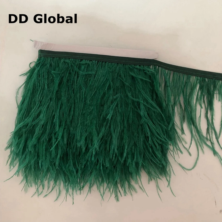 Цена 1 метр фиолетовый цвет окрашенное перо страуса отделка бахромой сшитая на