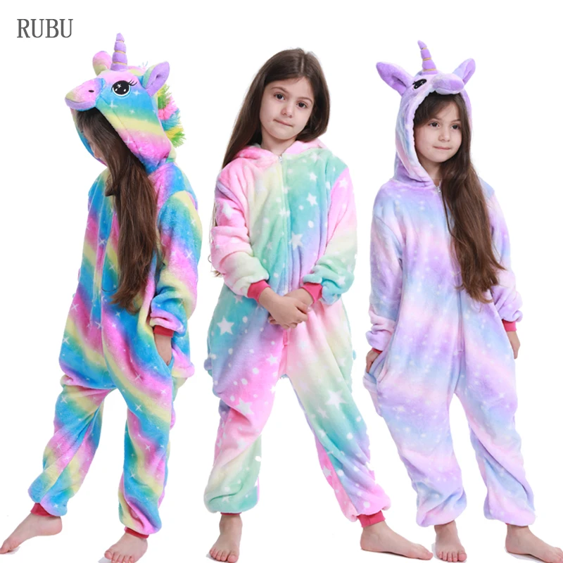 2020 Кигуруми для взрослых Пижама в виде животных единорог пижамы с изображение