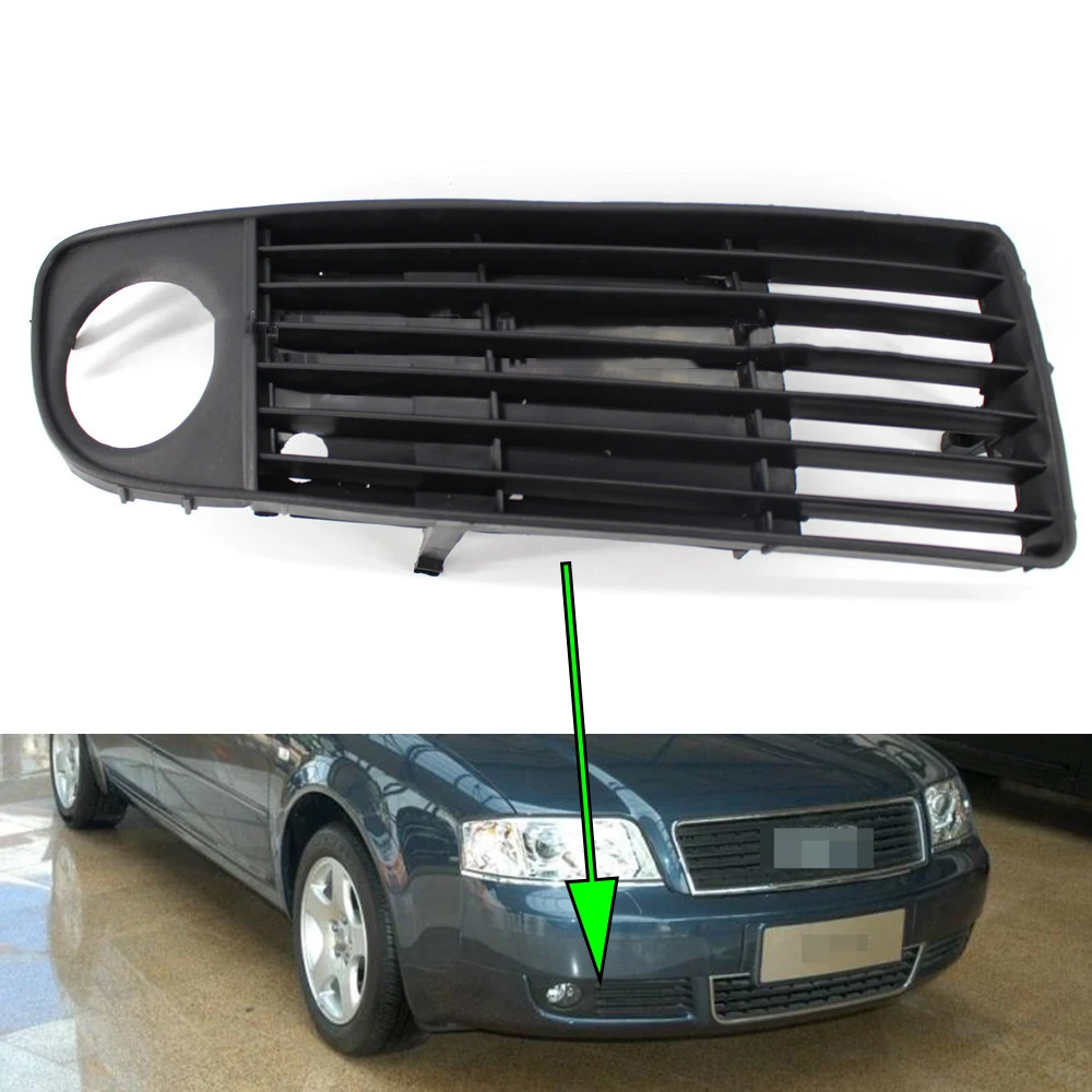 Right Side Для Audi A6 C5 Avant Quattro 1998 1999 2000 2001 2002 противотуманная фара передний нижний бампер автомобильный противотуманный светильник крышка вентиляционная решетка - Цвет: Right Side