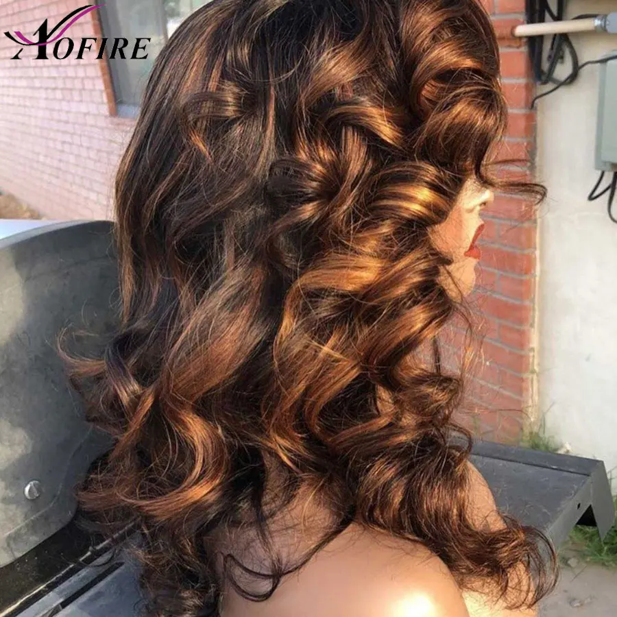 Парики из прозрачного кружева парик натуральных волос с эффектом омбре