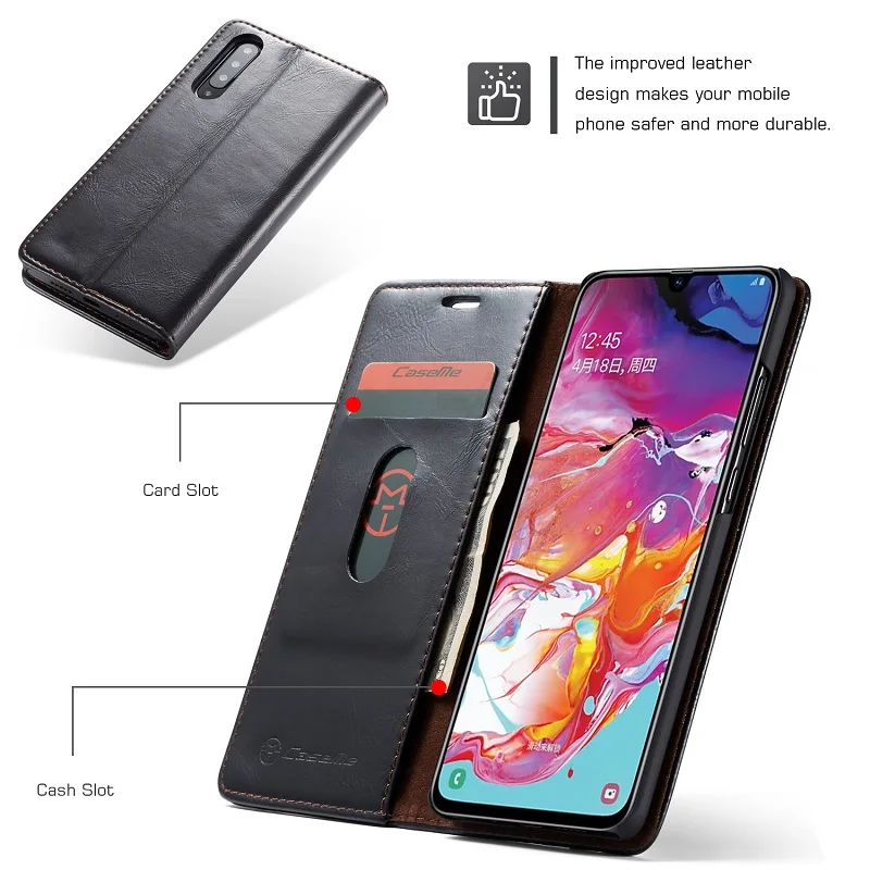 Флип Чехол Для samsung Galaxy A20 A30 A40 A50 A70 A6 A7 A8 A9 J6 J4 Plus A3 A5 A7 A310 Магнитный кошелек кожаный чехол