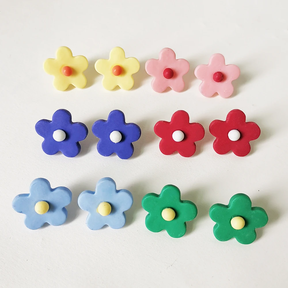 

VG 6YM 2021 Ladies Summer New Acrylic Flower Trend Earrings Summer Ins Sweet And Cute Small Fresh Party Outing Jewelry Wholesale