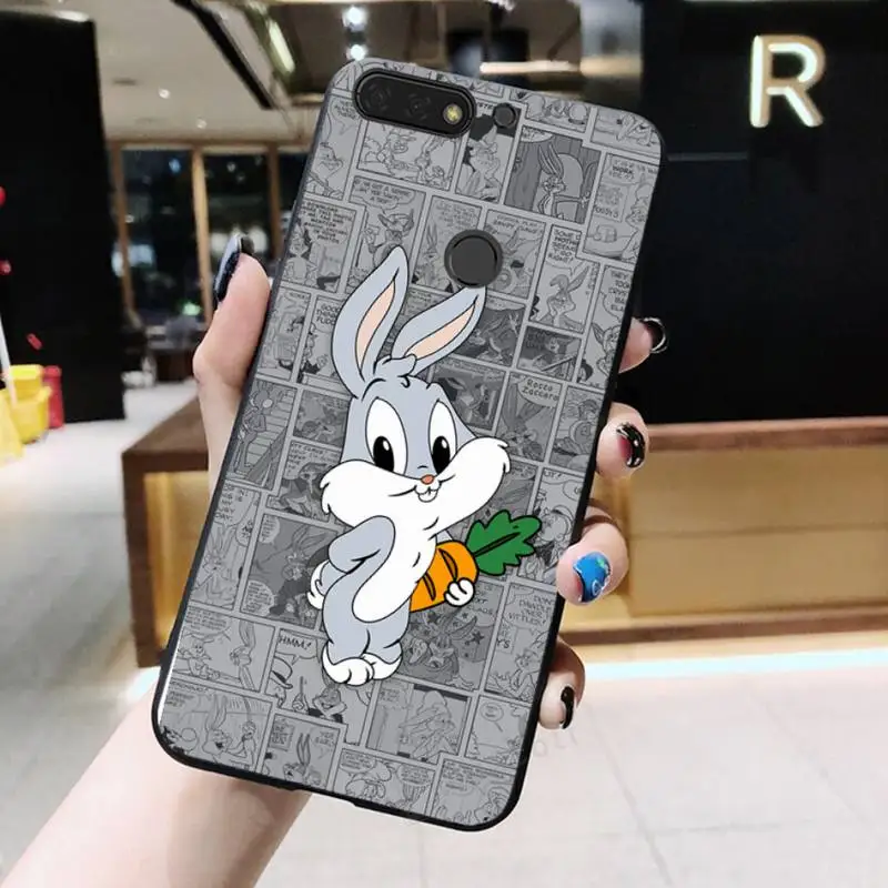 

Fashion Cute Cartoon Rabbit Phone Case For Huawei Honor 7C 7A 8X 8A 9 10 10i Lite 20 NOVA 3i 3e